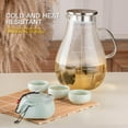 thumbnail image 7 of Glass Pitcher with Lid,88 Ounces -2500ml with Precise Scale Line, Hot/Cold Water Jug, Juice and Iced Tea Beverage Carafe with Lid, 7 of 7