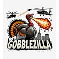 thumbnail image 4 of Turkey Gobblezilla Adult White Crew Neck Short Sleeve Tee-XL, 4 of 4