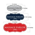 thumbnail image 4 of Signs ByLITA Designer Massage Parlor Elegant Design Clear Messaging Durable Construction Easy Installation Sign (Blue) - Large, 4 of 5