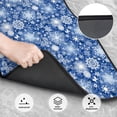thumbnail image 3 of Sikiie whiet Snowflake blue background Car Foot Mat Set of 4 Pieces Basics Universal Fit Rubber Carpet Floor Mats For Car SUV Van & Truck, 26.8"L x 17.3"W (Front), 13"L x 17.3"W(Rear), 3 of 6