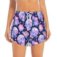 thumbnail image 2 of Rateoe crystal Skull flower Printed 2 in 1 Women's Workout Shorts for Athletic Gym Running Shorts with Phone Pockets-XX-Large, 2 of 7
