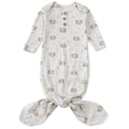 thumbnail image 2 of WIBACKER Knotted Newborn Sleeper for Baby Boy and Girl, Soft Stretchy Long Sleeve Infant Gowns with Mitten Cuffs Hospital Coming Home Outfit, 2 of 13