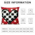 thumbnail image 5 of PIKWEEK Emotion Valentines Day Throw Pillow Covers, Buffalo Check Spring Farmhouse Holiday Red Black Cushion Case for Home Sofa Couch Decoration, 5 of 5