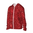 thumbnail image 2 of Gaeub Red Glitter Men's and Women's UPF 50+ Long-Sleeved Sun Protection Clothing, Fishing Shirt Long Sleeve Zip - X-Large, 2 of 9