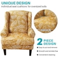 thumbnail image 4 of SHANNA Wingback Chair Slipcovers 2-Piece Stretch Fabric Wing Chair Cover with Cushion Cover Armchair Sofa Furniture Protector, 4 of 9