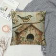thumbnail image 2 of PHYHOO Vintage Flower with Birds Nest Decorative Throw Pillow Covers  Linen Farmhouse Pillow Cases Cushion Covers Toss Throw Pillowcase  for Living Room/Couch/Bed (Bird Floral Nest) White, 2 of 5