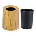thumbnail image 1 of Cubo de basura redondo, contenedor de residuos, cubo de basura doméstico, para dormitorio, sala de estar. Color de la madera, 1 of 9