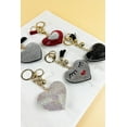 thumbnail image 3 of Heart Shaped Rhinestone Keychain with Clip Snap Hook, 3 of 10