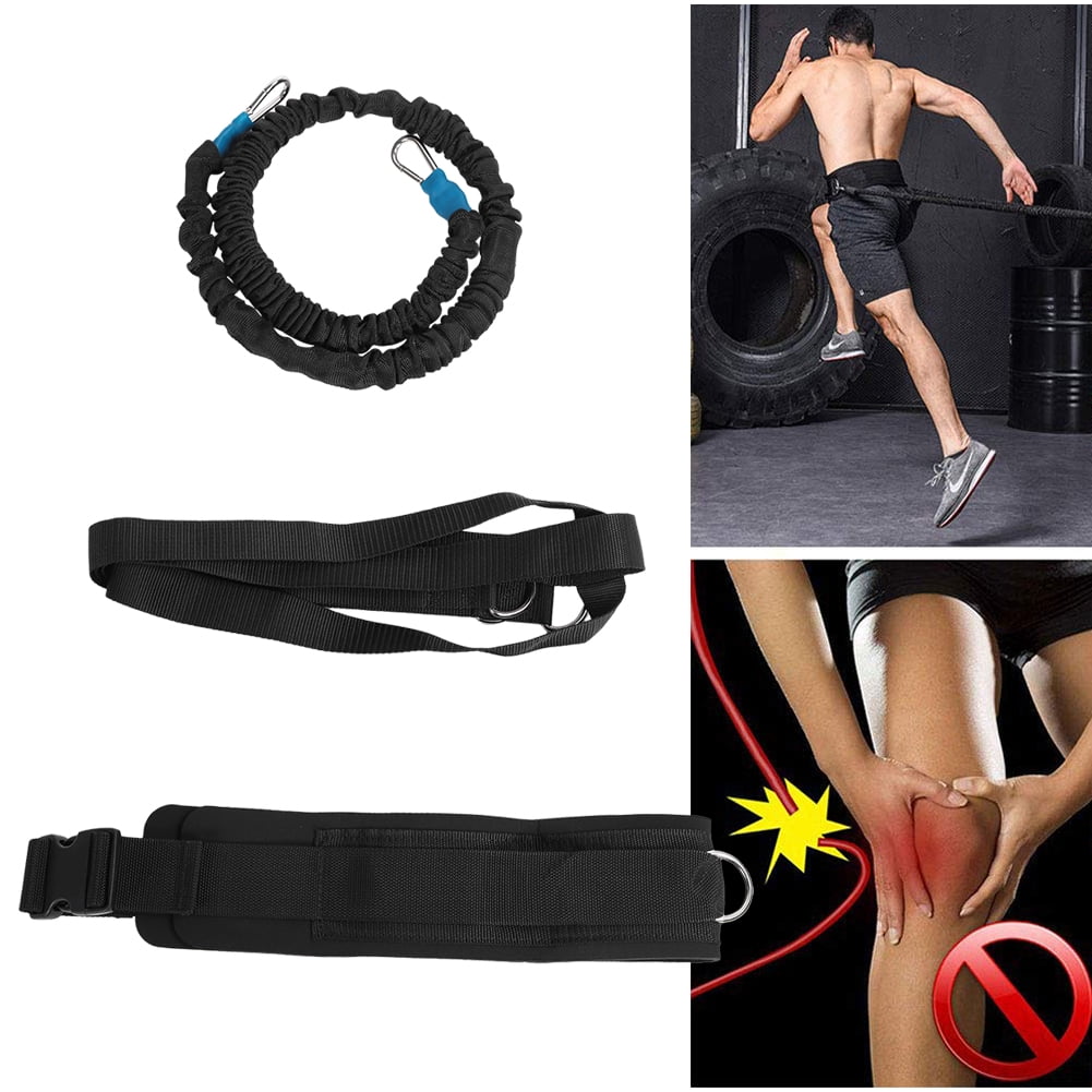 YAHHU Multi-Functional Resistance Trainer Acceleration Speed Cord Rope Set for Sports Running Training Exercise Bands with 4-Ring Cross Strap