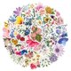 thumbnail image 2 of 50pcs/100pcs Flower Stickers Pack, Aesthetic Flower Decals Prefect For Scrapbooking, DIY Arts Crafts, Bullet Journals, Junk Journal, Planners, Laptops And Phone, 2 of 5