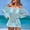 Light Blue, variant on Yotami Womens Crochet Swimsuit Cover Up, Cold Shoulder Summer Bathing Suit Mech Hollow Out Beach Dress