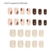 thumbnail image 3 of Square Press on Nail French Tip Fake Nail Glues on Nail Flower Artificial Nail, 3 of 4
