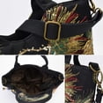thumbnail image 4 of Odeerbi Tote Bag for Women New Wind Embroidered Bag Canvas Peahen Embroidery Middle-aged Shoulder Portable Package Red, 4 of 4