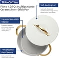 thumbnail image 5 of Tramontina Fiora 4.25-Quart Multipurpose Ceramic Non Stick Cooking Pan with Lid, White, 5 of 6