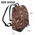 thumbnail image 2 of Balery Coffee and Flowers Mochila de Cuero para Mujeres, Gran Capacidad, Bolsa de Viaje Multifuncional, Mochila de Cuero y Bolsa de Hombro para Mujeres, 2 of 4