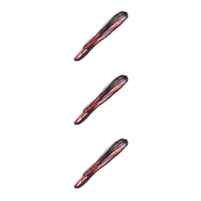 pitrice Bow Accessories 12 Strands Weaving Bowstring Assist Abrasion Resistant Fast Flight Archery Stringer Easy Operation Black red 62inch 3Set
