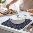 thumbnail image 2 of Pioneer Flower Floral Print Pattern Kitchen Dish Drying Mat 1 Pack, Ultra Absorbent Microfiber Drainer Mat, 16"x18", 2 of 6