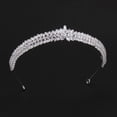 thumbnail image 1 of Diadema y coronas para novia de boda con circonita cúbica para mujer, accesorios para el cabello grandes (1 unidad), 1 of 5