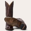 thumbnail image 6 of Men's Stetson Holliday Caiman Boots Handcrafted Round Toe Tobacco, 6 of 7