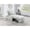 Grayish, variant on Firm Seat Armless White Sherpa Convertible - Good for Transitional Décor