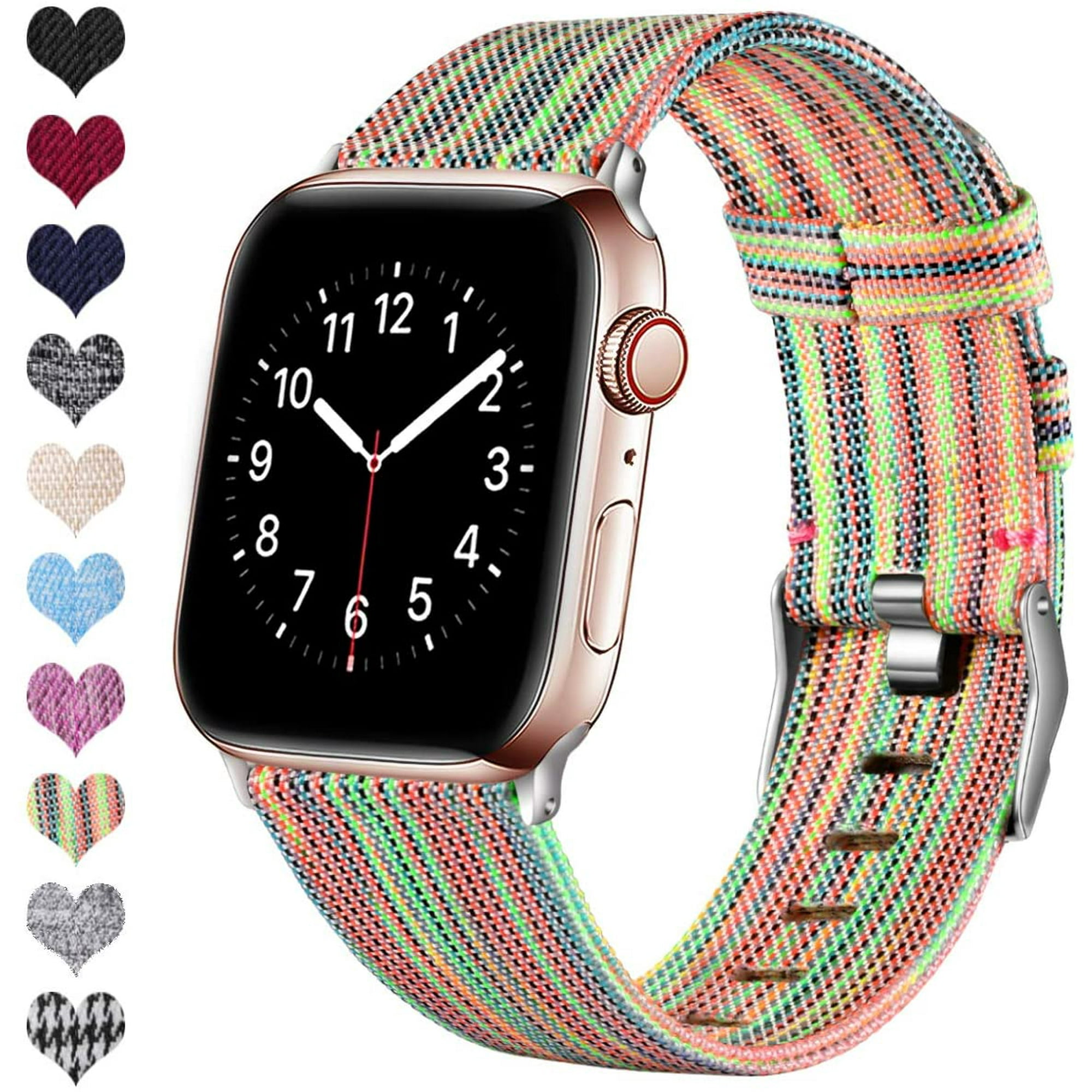 Lishi Compatible With Apple Watch Strap Replacement Fabric Band Nylon Strap Compatible With Iwatch Series 38mm Colorful Other