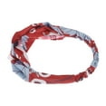 thumbnail image 5 of Unique Bargains 1 Pc Fashion Leaf Pattern Cross Elastic Hairband for Women Red, 5 of 6