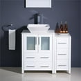 thumbnail image 4 of Fresca Torino 36" White Modern Bathroom Vanity with Side Cabinet & Vessel Sink, 4 of 11