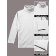 thumbnail image 4 of URBAN BUCK Men Turtleneck Long Sleeve Slim Fit Shirt - Ultra Soft Cotton Premium Winter Sweater - Warm Pullover Fitted Sweatshirt Kyle White (S), 4 of 7