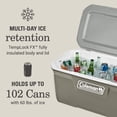 thumbnail image 3 of Coleman Classic 120 QT Hard-Sided Ice Chest Cooler, Silver Ash, 3 of 10