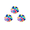 3Pcs Cat Toy Balls with Bel#3, variant on Cat Toy Balls for Indoor Cats,1.77Inch Colorful Wool Felt Interactive Pounce and Chase Toys,Handmade Soft Kitten Balls for Exercise and Boredom Relief