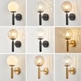 thumbnail image 2 of Lámpara de pared Apliques de pared modernos Pantalla de cristal de globo Lámpara de pared interior del hogar para sala de estar Dormitorio Pasillo Accesorio de luz Luz de pasillo en forma de bola (bom Romacci lámpara de pared, 2 of 7