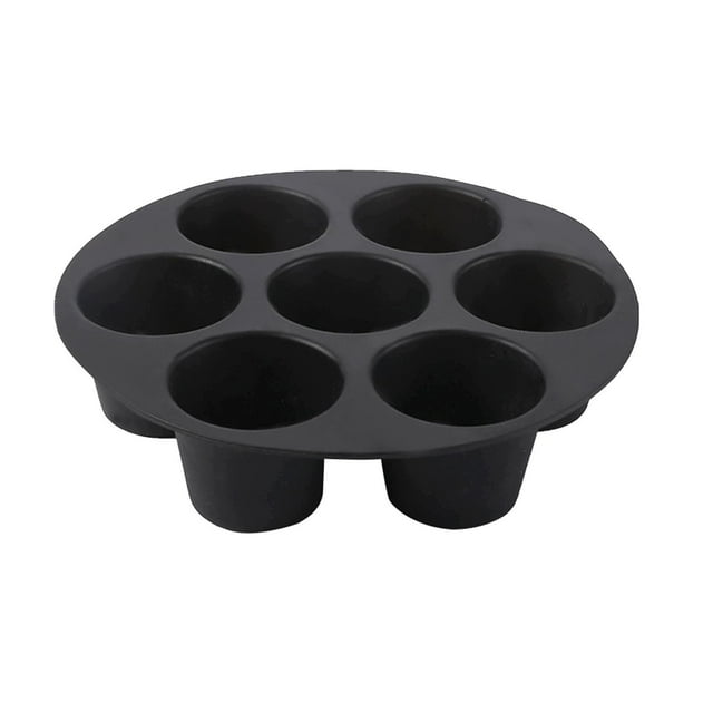 TIMIFIS Moules à Muffins en Silicone pour Friteuse à Air Chaud, Antiadhésifs, Moule à Gâteau Rond, Plateau de Recette pour Pouding et Cupcakes, Batterie de Cuisson pour Chocolat, Bonbons, Gelée, Glaçons