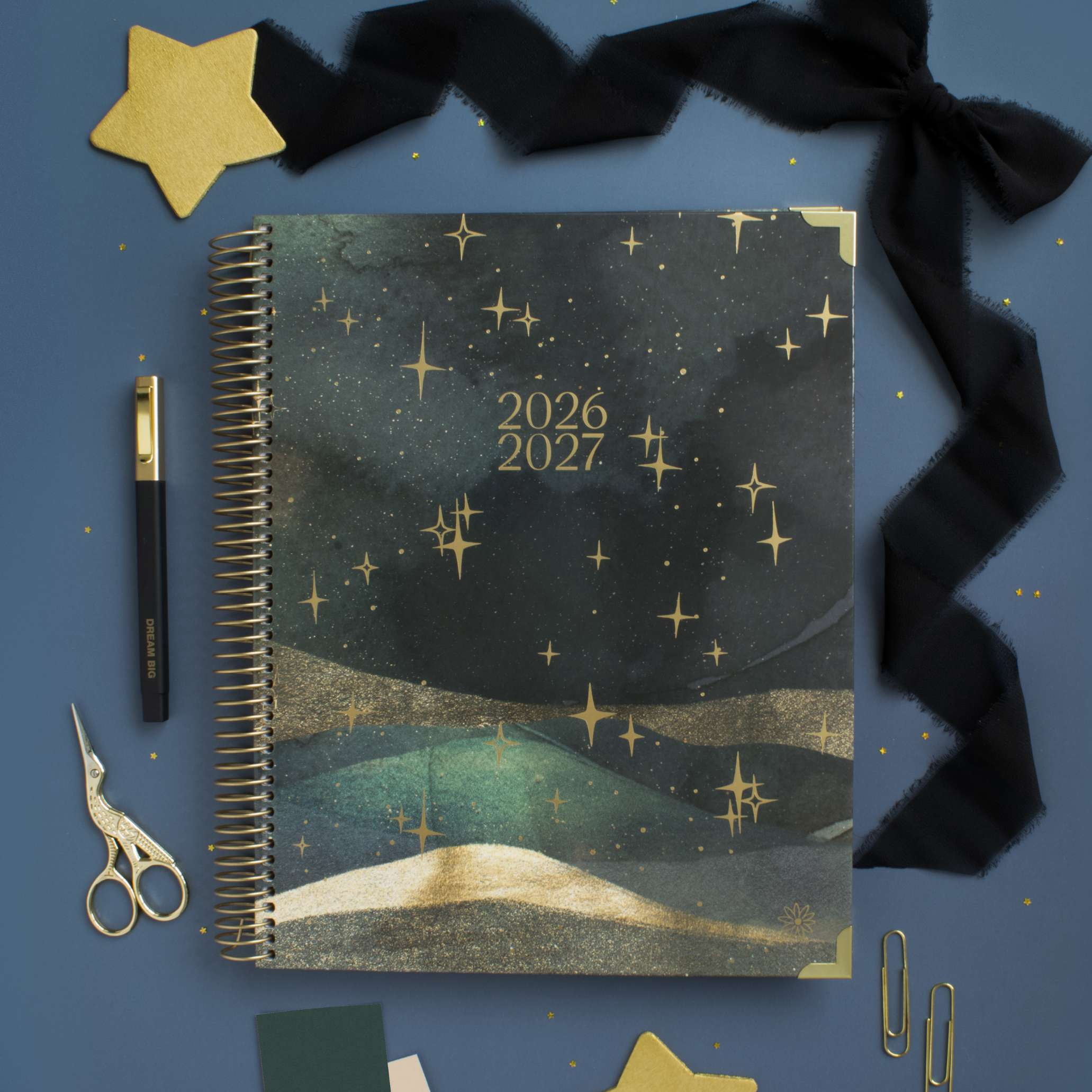 bloom daily planners 2026-2027 Academic Planner, 13-Month Monthly & Weekly Hard Cover, 8.5" x 11", Celestial Skies