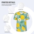 thumbnail image 3 of KLL Lemons Chamomile Flowers And Leaves for Men's Baseball Shirts,Short Sleeve Casual Shirts Button Down Shirt for Men Beach Summer Wedding Shirt-Medium, 3 of 7