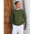 thumbnail image 3 of COOFANDY Mens Crew Neck Sweaters Long Sleeve Lightweight Knit Dress Pullover Sweaters, 3 of 6