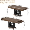 thumbnail image 2 of Timagebreze Farmhouse Dining Table for 4-6,55 Inch Table with Drawers & Wood Base for Kitchen,Black & Walnut, 2 of 8