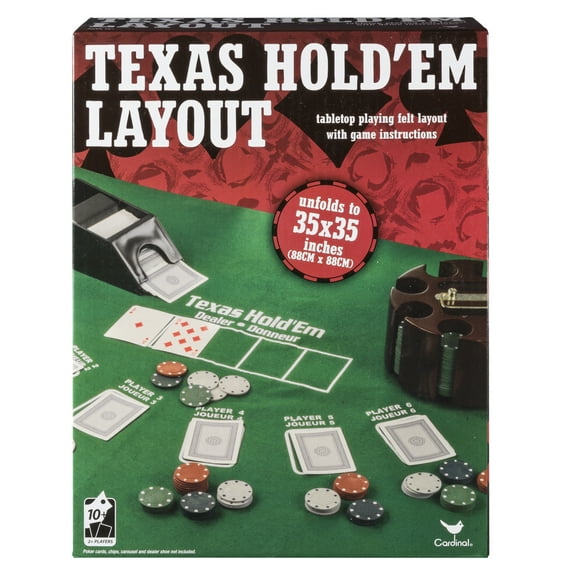 Deluxe Felt Poker Tabletop Layout