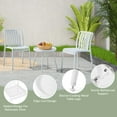 thumbnail image 6 of WestinTrends Playa 3-Piece Outdoor Patio Bistro Balcony Furniture Set With Stackable Chairs, White, 6 of 14