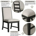 thumbnail image 5 of Roundhill Furniture Gates 5-PC Round Dining Set, Criss-Cross Dining Table with 4 Chairs, Light Gray, 5 of 15
