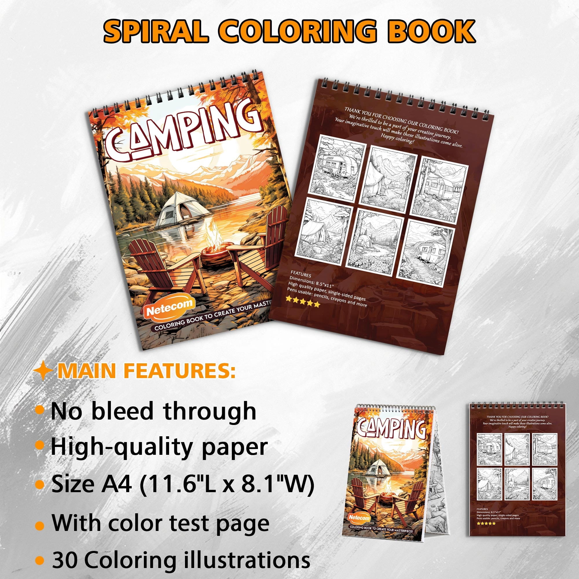 TPLHOUSE Christmas Fashion Coloring Book Spiral Bound for Adult, Premium Cover