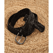 Leatherboss Braided Leather belt Big and Tall sizes Black Brown