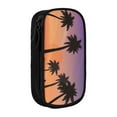 thumbnail image 1 of XMXY Beach Nature Coconut Trees Large Capacity Pencil Case, Portable Pencil Bags with Compartments Zipper Black, 1 of 7