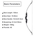 thumbnail image 2 of Piaoyu 40LB Reverse Bow, A Right-handed Archery Bow Suitable for Outdoor Shooting Practice, Hunting, and Archery Competitions for Adults, Beginners, 2 of 12