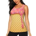 thumbnail image 2 of Uemuo Pattern Workout Tank Tops for Women Breathable Moisture-wicking tank top Sleeveless Running Loose Fit Yoga Tops Active Shirts Sports Gym Exercise, 2 of 9