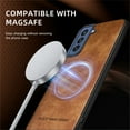 thumbnail image 3 of Allytechgroup Magnetic for Samsung Galaxy S21 FE Case, Compatible with MagSafe Support Magnetic Car Phone Mount PU Leather Slim Phone Case for Women Men for Samsung Galaxy S21 FE, Brown, 3 of 10