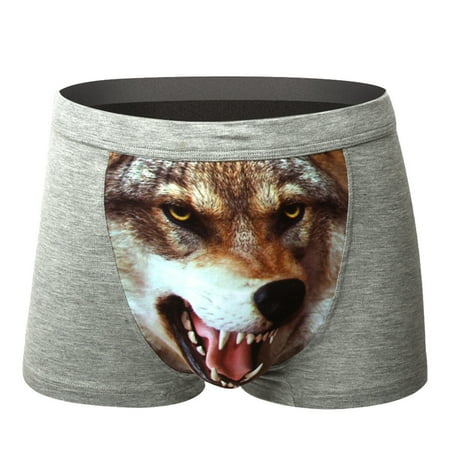 

Qcmgmg Mens 3D Printed Stretch Underwear Pouch Moisture-Wicking Boxer Briefs XXL