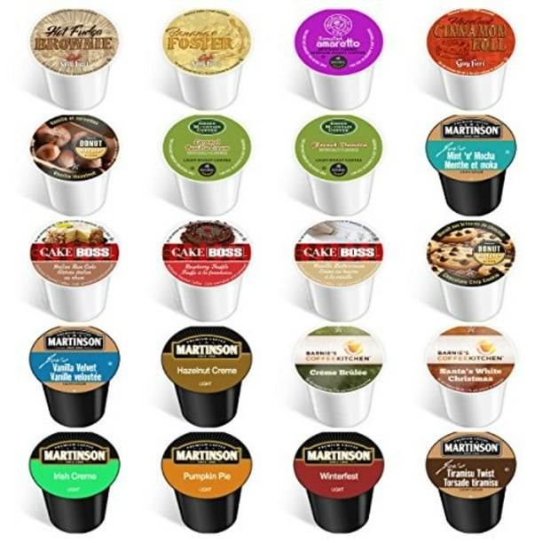 20count Flavored Coffee Variety Sampler, Singleserve Coffee for