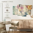 thumbnail image 4 of Elephant Stock Abstract Expressionism Wall Art - Horizontal Multi Panel Canvas - Living Room Wall Decor - Abstract Multi Panel - Blue And Beige Decor - 30" x 18", 4 of 4
