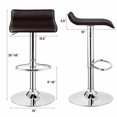 thumbnail image 6 of GVN Set of 2 Adjustable PU Leather Backless Bar Stools with Footrest for Pub Bistro Kitchen Dining, Coffee, 6 of 6