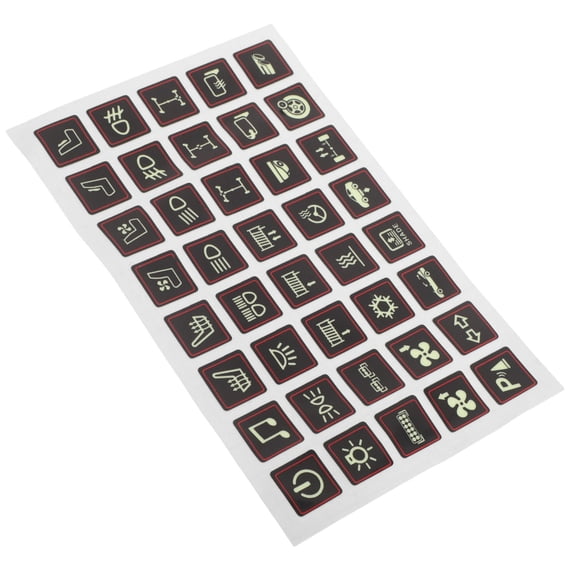 Homoyoyo Multi-Color PVC Dashboard Function Stickers Car Interior Decals for Vehicle and Decoration